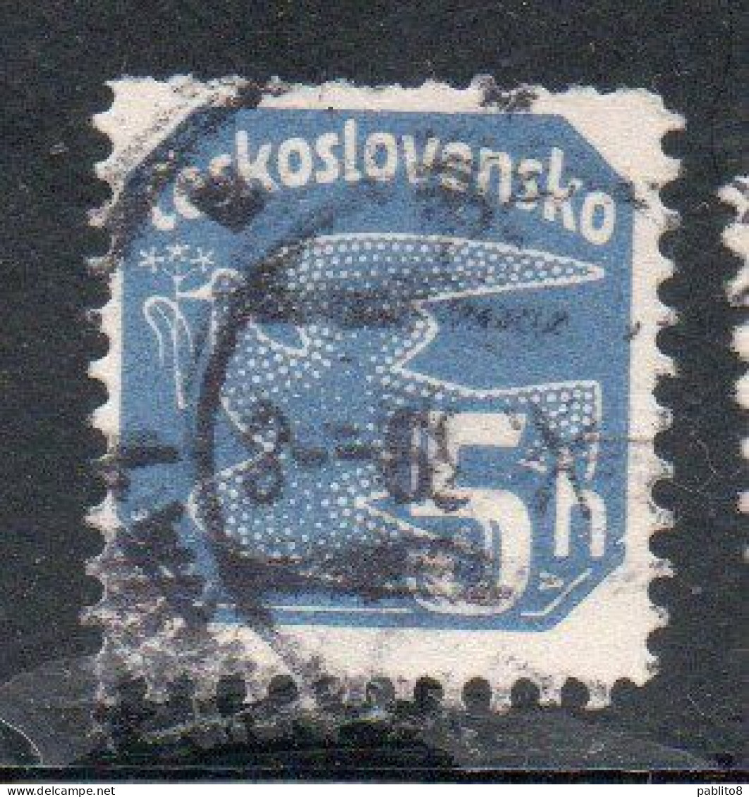 CZECH CECA CZECHOSLOVAKIA CESKA CECOSLOVACCHIA 1937 PERFORATED NEWSPAPER STAMP CARRIER PIGEON 5h USED USATO OBLITERE' - Dagbladzegels