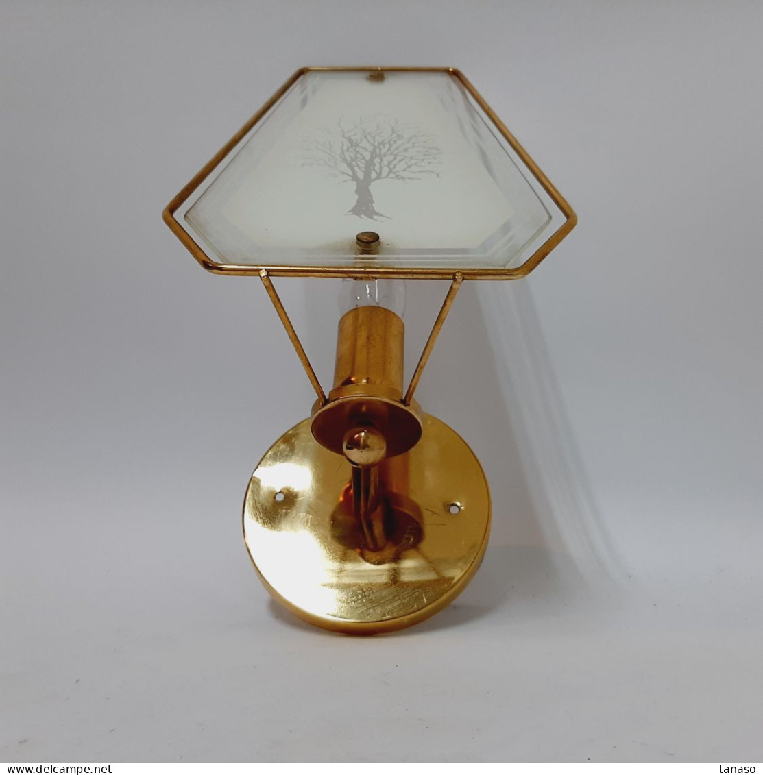 Simple Glass And Brass Wall Sconce(5.1) - Other & Unclassified