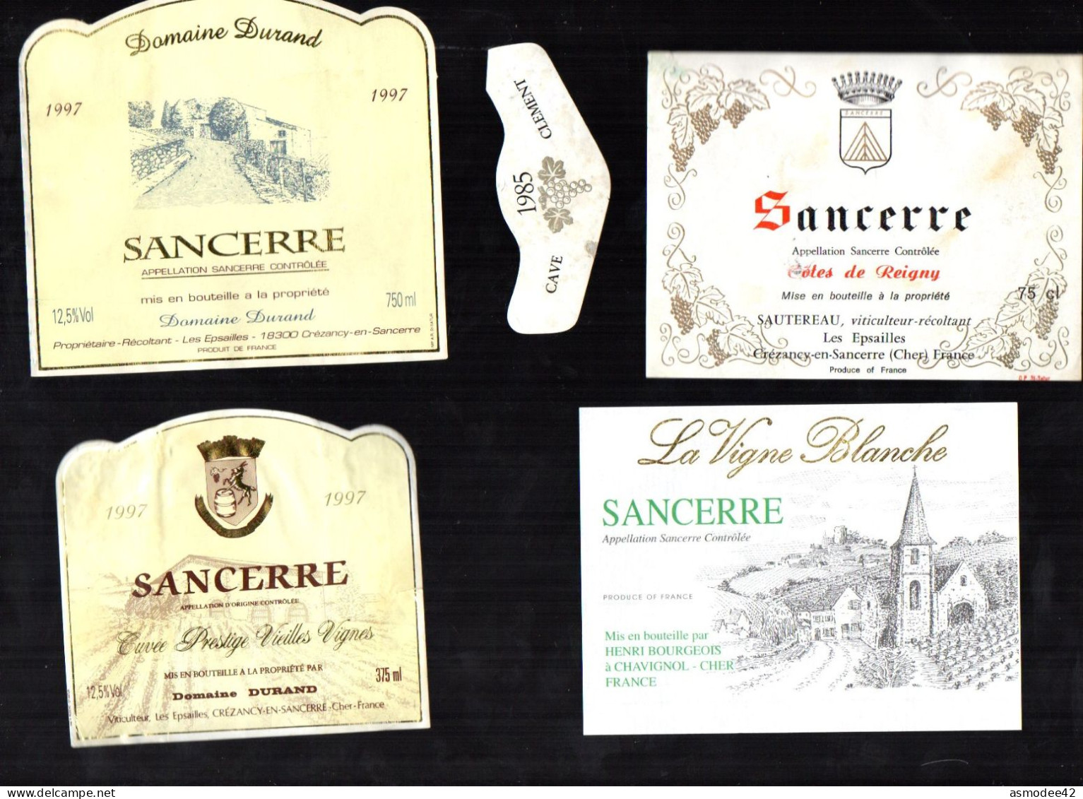 SANCERRE  LOT DE 4 ETIQUETTES DE VIN LOT  11 - Lots & Sammlungen