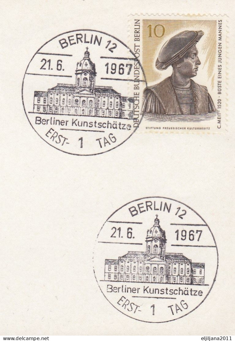 Action !! SALE !! 50 % OFF !! ⁕ Germany BERLIN 1967 ⁕ Bust Of A Young Man Mi.303 ⁕ FDC Cover - 1950-1970