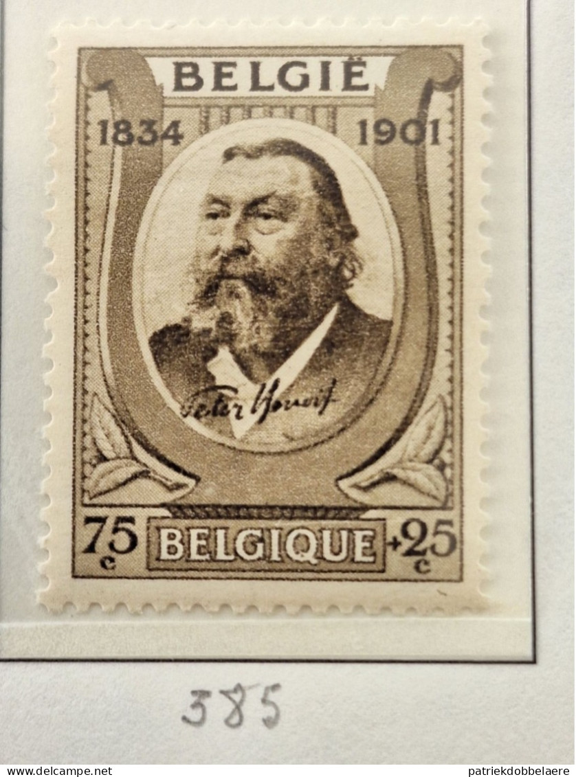 Peter Benoit 1834-1901 Eeuwfeest - OBP 385 -POSTFRIS - 1934-1935 Leopold III