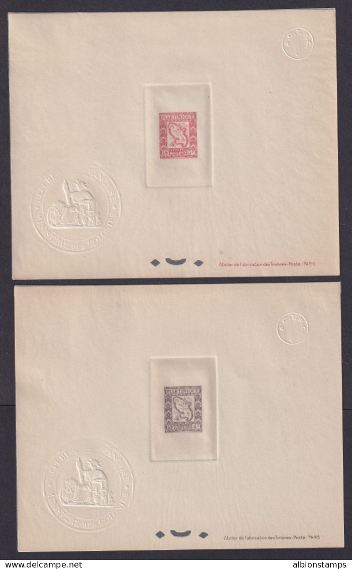 Martinique, Scott J37-J46 (Yvert TT27-TT36) - Set Of DELUXE PROOFS - Portomarken