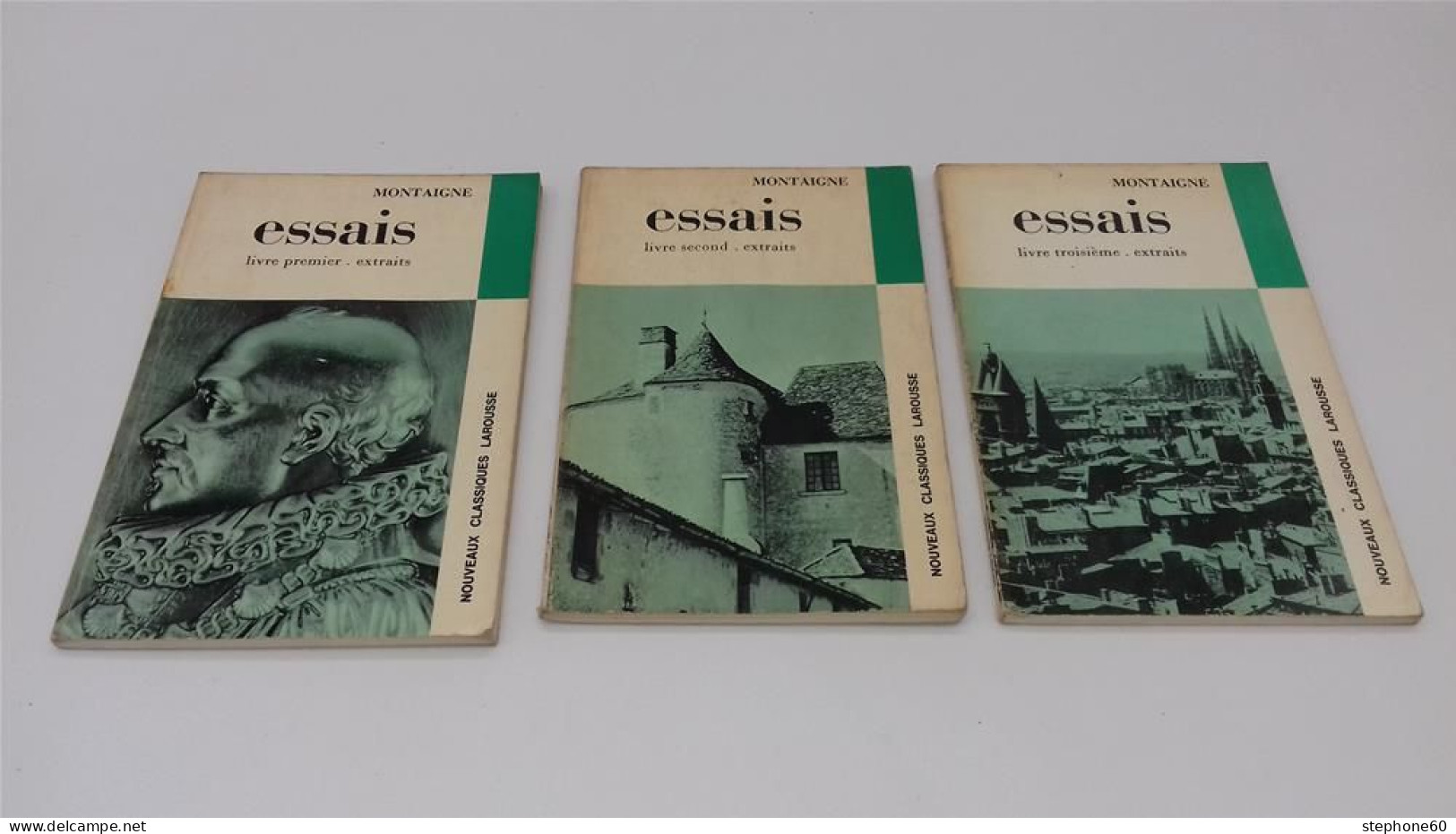 998 - (315) Lot De 3 Essais Montaigne - Nouveaux Classiques Larousse - Wholesale, Bulk Lots