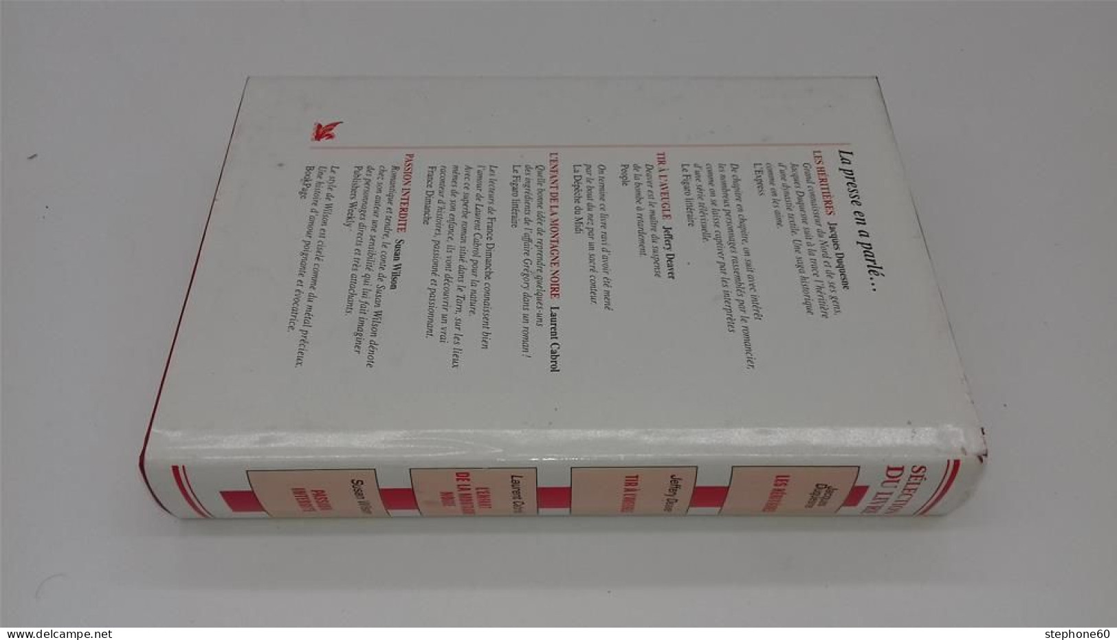 998 - (47) Selection Du Livre - 4 Romans - Couverture Rouge - Bücherpakete