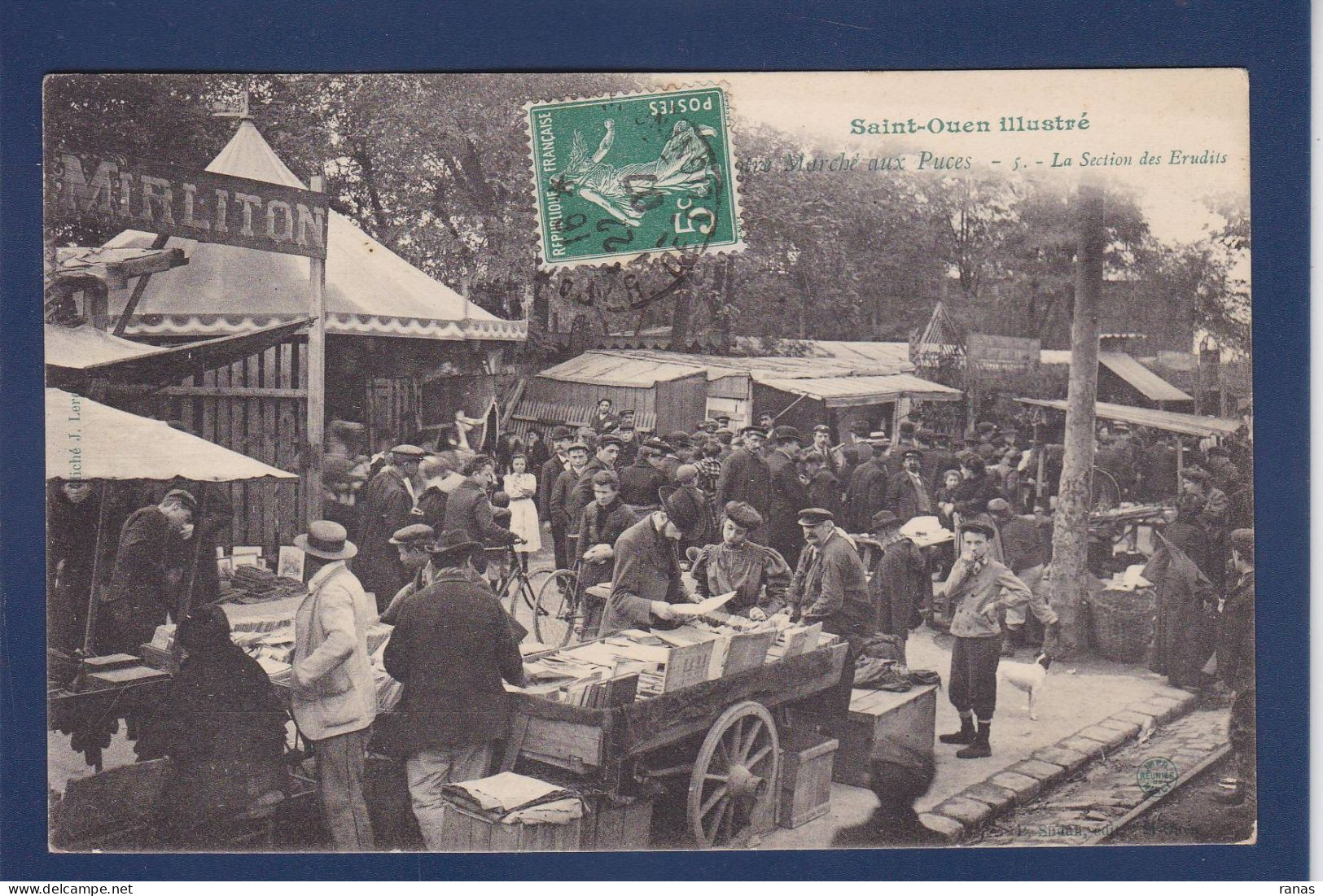 CPA [93] Seine Saint Denis > Saint Ouen Marché Aux Puces Antiquités Circulé - Saint Ouen