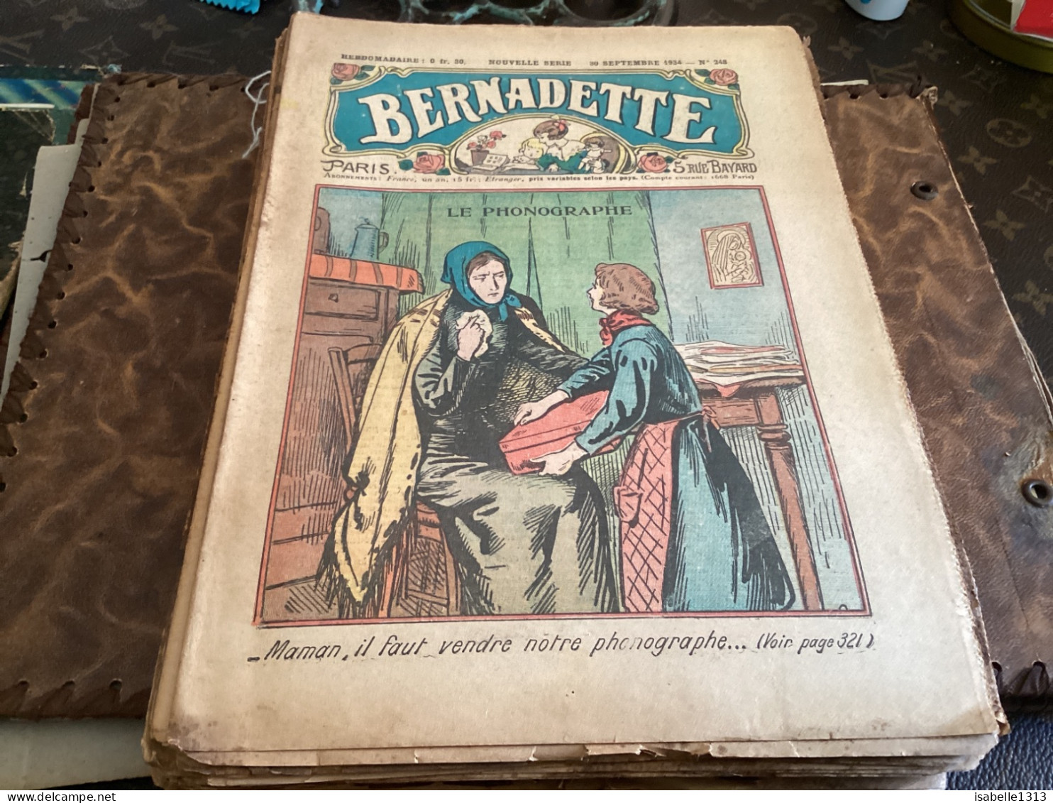 Bernadette Revue Hebdomadaire Illustrée Rare  1934 Numéro 248, Le Phonographe - Bernadette