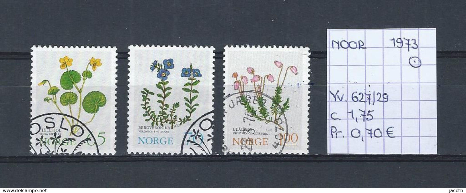 (TJ) Noorwegen 1973 - YT 627/29 (gest./obl./used) - Oblitérés