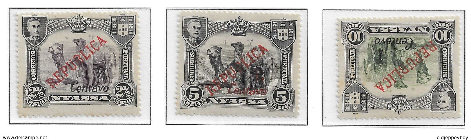 Nyassa 1921 LISBON SURCHARGES D.MANUEL II Af  # 82- 93 VERY FINE MNH & MLH - Nyassa