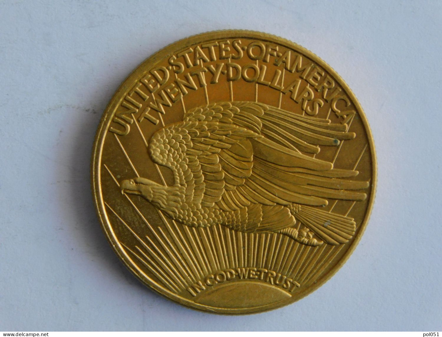 USA 20 TWENTY DOLLAR 1931 OR GOLD Dollars Copie Copy - 20$ - Double Eagles - 1907-1933: Saint-Gaudens