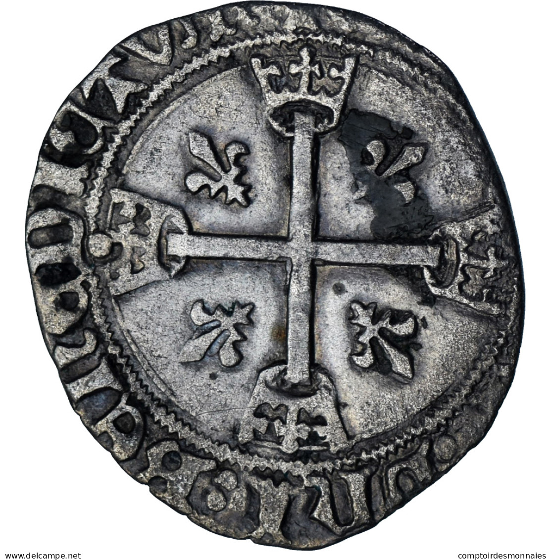 Monnaie, France, Charles VIII, Karolus Or Dizain, Tournai, TB+, Billon - 1483-1498 Carlos VIII El Afable