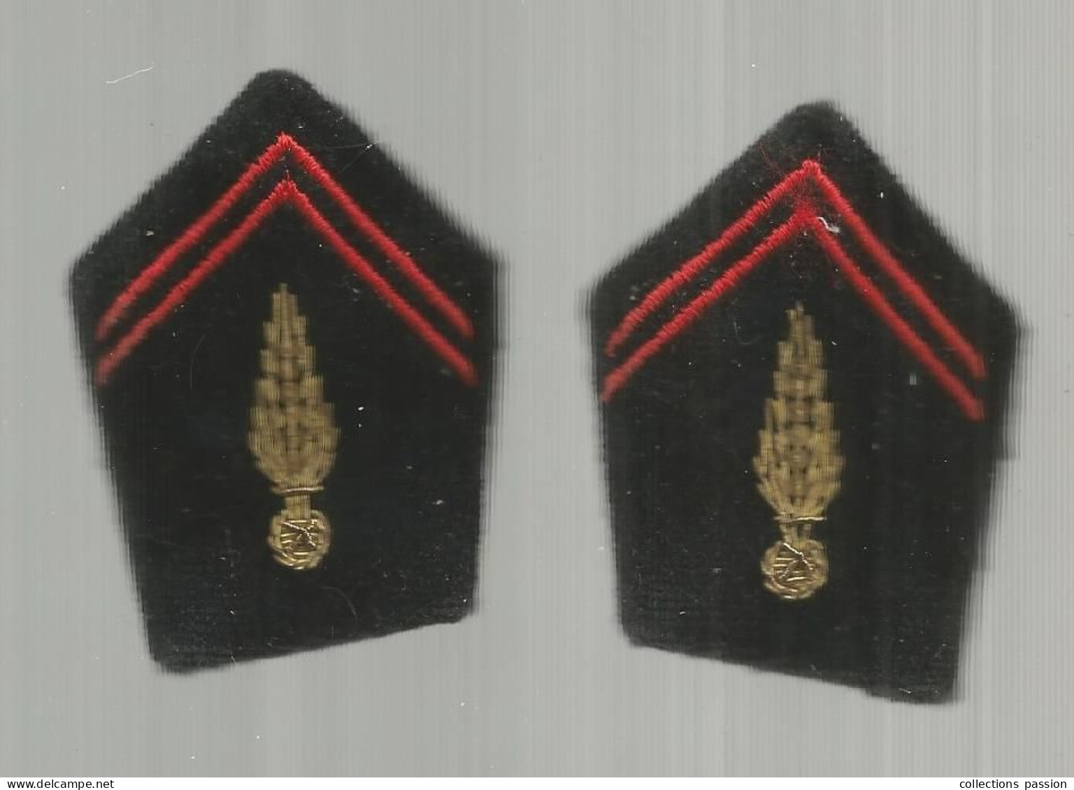 Paire D'Ecusson De La GENDARMERIE, 2 Scans, GRADE, LOT DE 2, Frais Fr 1.95 E - Police & Gendarmerie