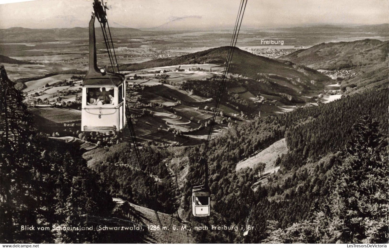 ALLEMAGNE - Blick Vom Schauinsland (Schwarzwald) 1286m ü M, Nach Freiburg - Carte Postale Ancienne - Gutach (Schwarzwaldbahn)