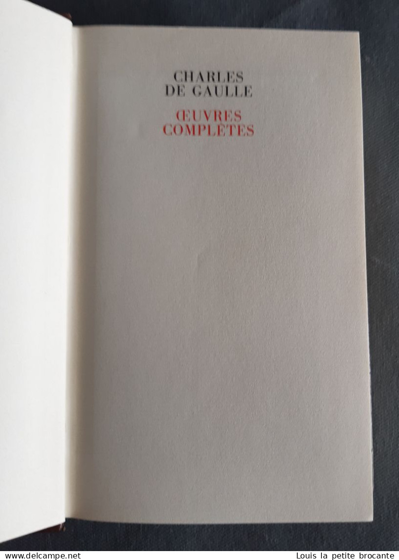 Collection Œuvres complètes de Charles DEGAULLE librairie Plon. 21 volumes