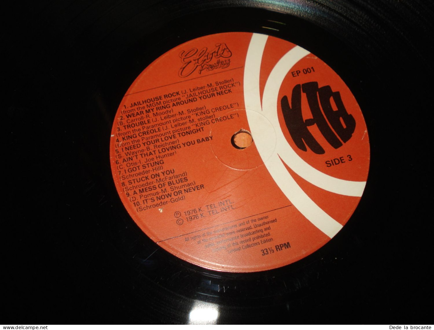 B11 (8)/ Elvis " Le roi du " - Double album - K TEL - EP 001 - Fr 1976 - VG+/VG+