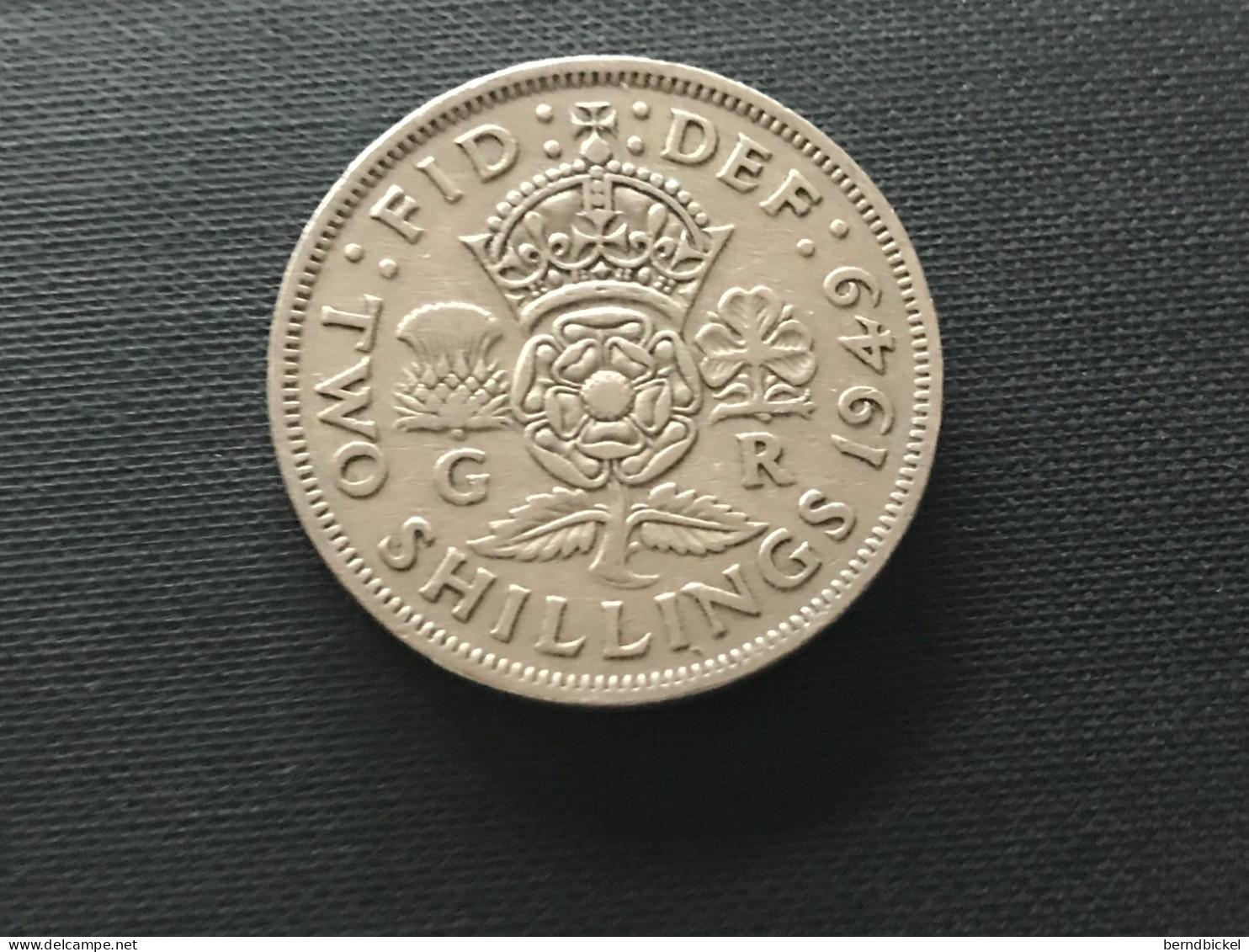 Münze Münzen Umlaufmünze Großbritannien 2 Shillings 1949 - J. 1 Florin / 2 Schillings