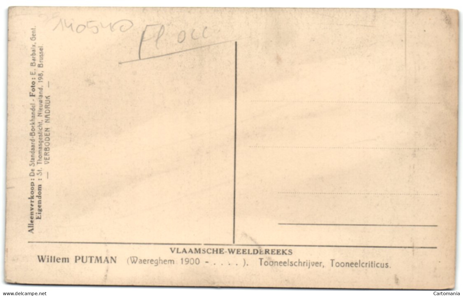 Willem Putman (Waereghem 1900 - ... )  - Toneelschrijver - Toneelcriticus - Waregem