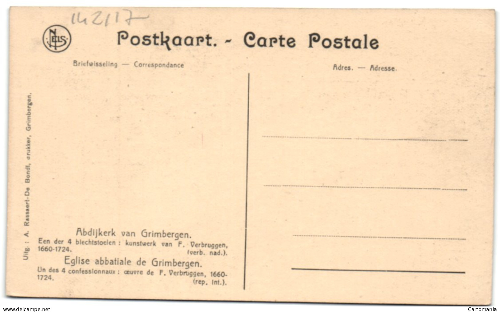 Abdijkerk Van Grimbergen - Een Der 4 Biechtstoelen - Grimbergen