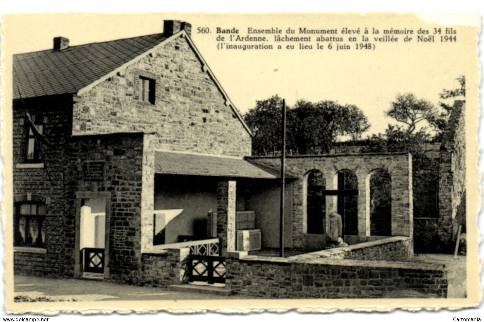 Bande - Ensemble Du Monument élévé à La Mémoire Des 34 Fils De L'Ardenne - Nassogne