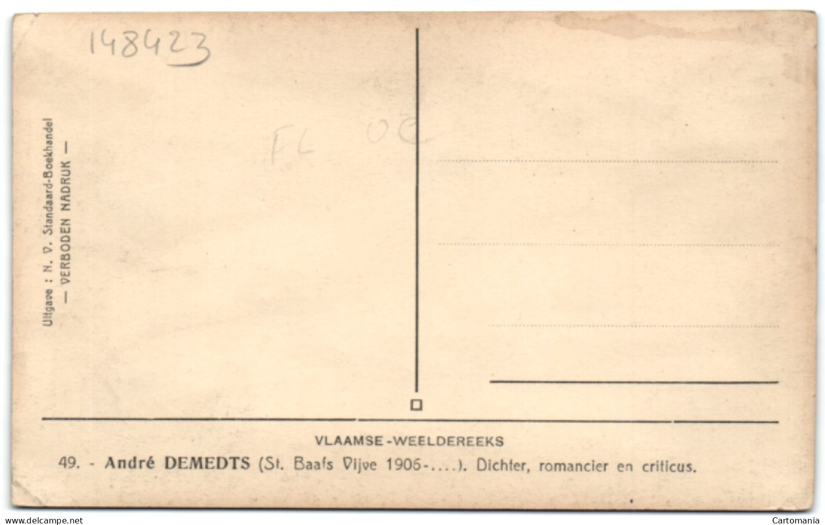 André Desmedts (St. Baafs Vijve 1906) - Dichet Romancier En Criticis - Wielsbeke