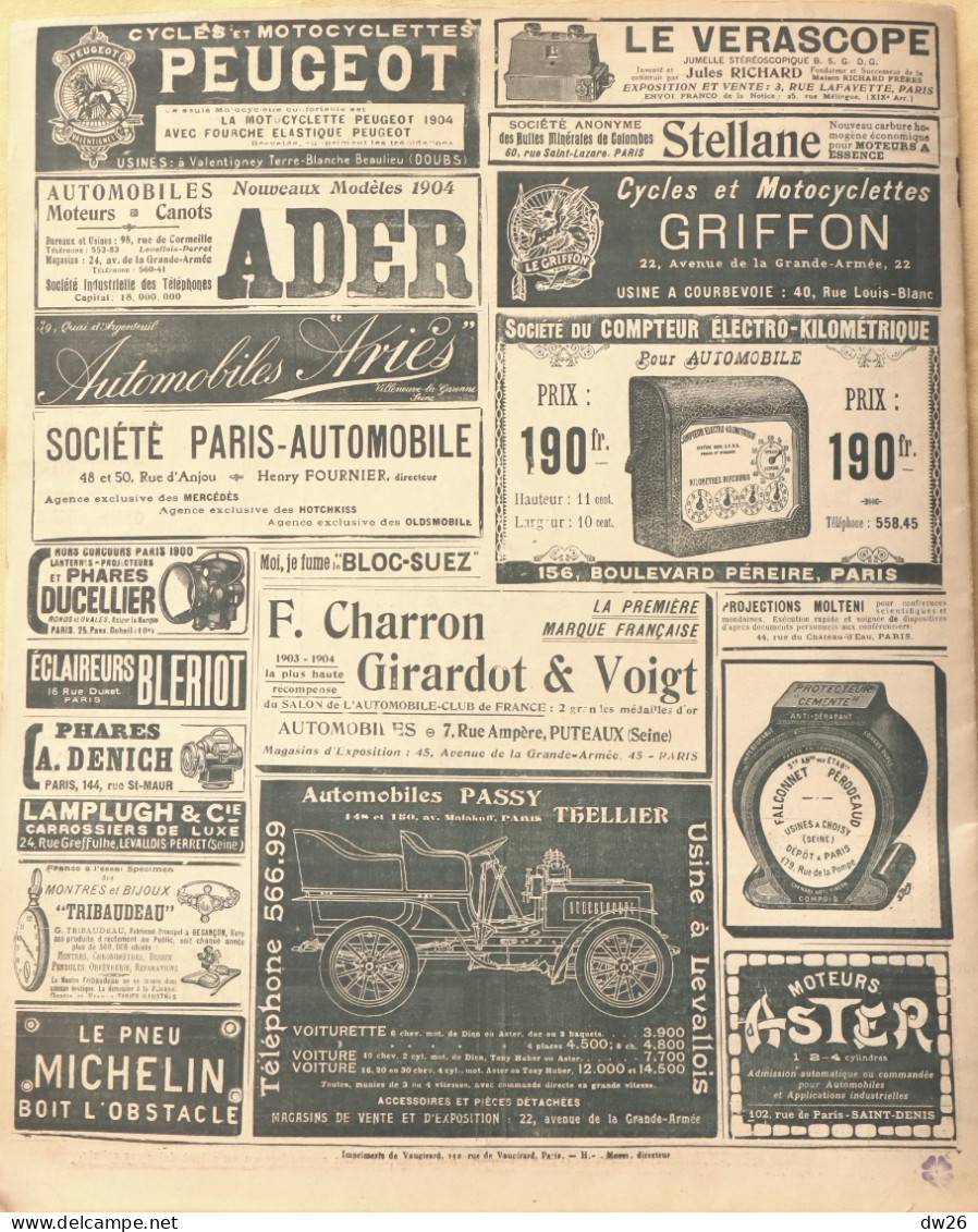 Journal: La Vie Au Grand Air, 3 Mars 1904 (N° 286) Ragueneau Au Cross-Country, Walthour, Stayer Américain, Escrime... - Autres & Non Classés