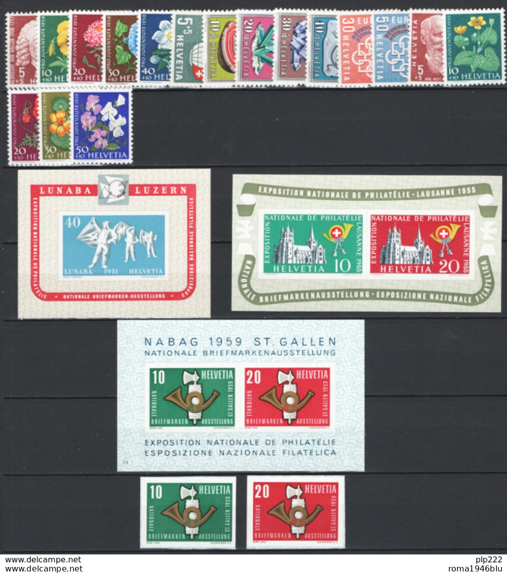 Svizzera 1950/59 Periodo Completo /Complete Period **/MNH VF - Neufs