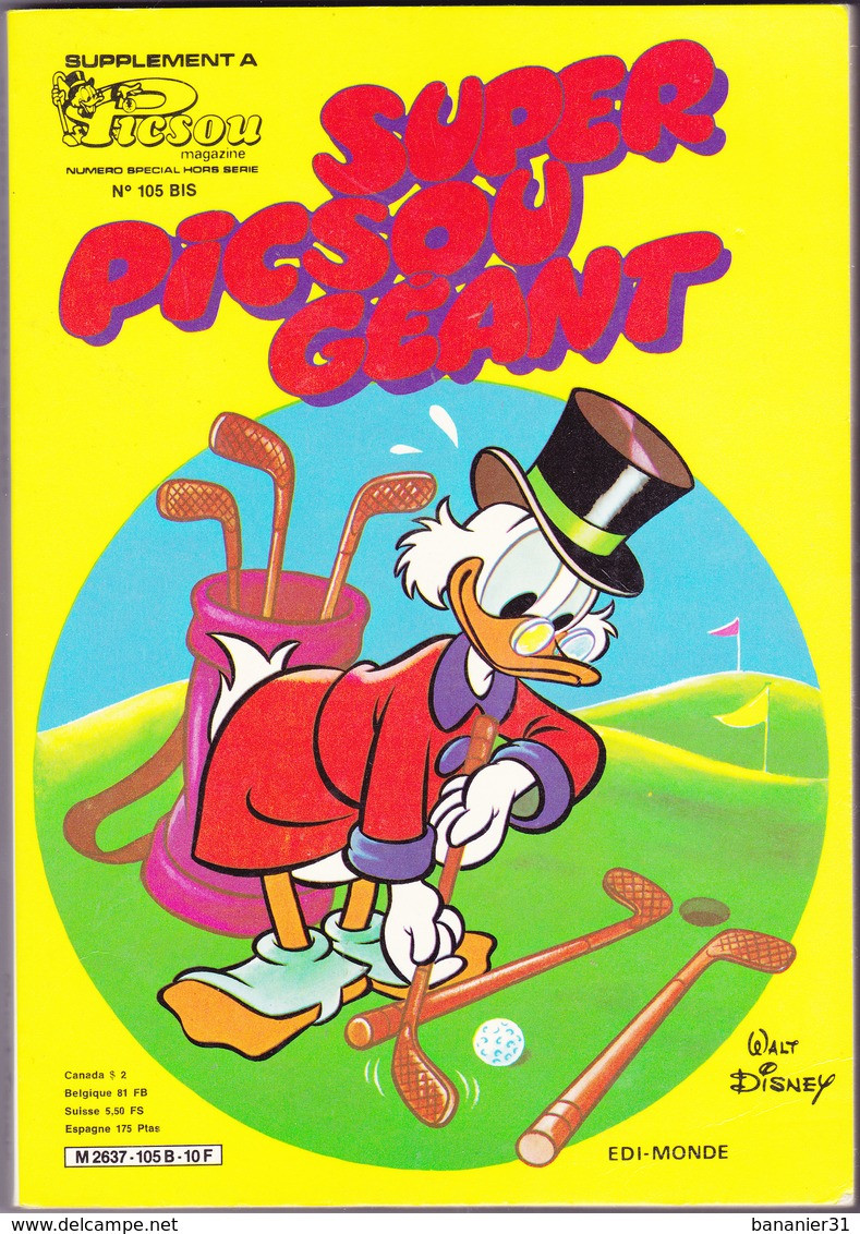 SUPER PICSOU GEANT  N°105 BIS ¤ 11/1980 ¤ Supplément Hors Série De PICSOU MAGAZINE - Golf - Picsou Magazine