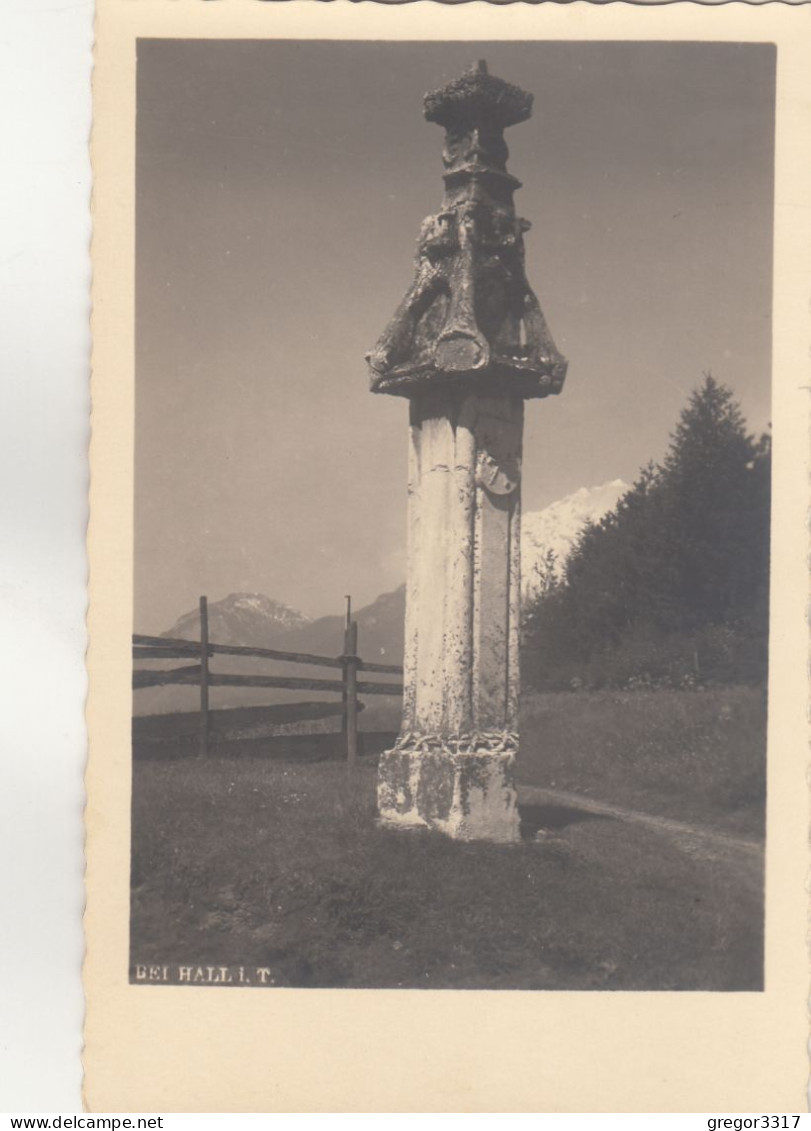 D6401) HALL In TIROL - Sehr Alte FOTO AK - Gedenkstein Auf Wiese Mit Holzzaun - Hall In Tirol