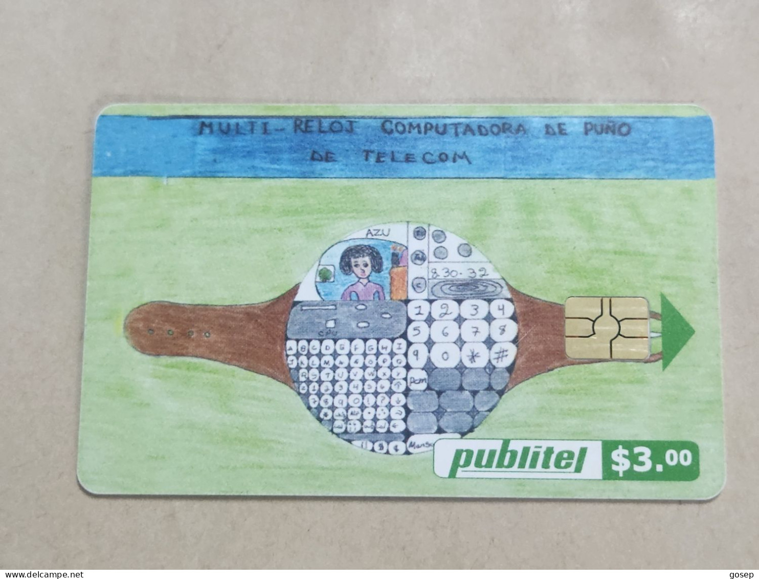 COLOMBIA-(ELS-PUB-0045B)-MULTI RELOJ-(2)-($ 3.00)-(0019820067)-used Card+1card Prepiad Free - Colombie