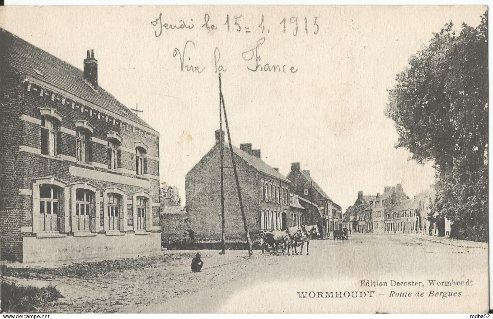 CPA  - 59 - Wormhoudt - Wormhout - Route De Bergues - Wormhout