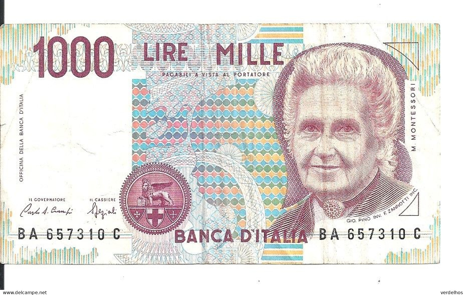 ITALIE 1000 LIRE 1990 VF P 114 A - 1.000 Lire