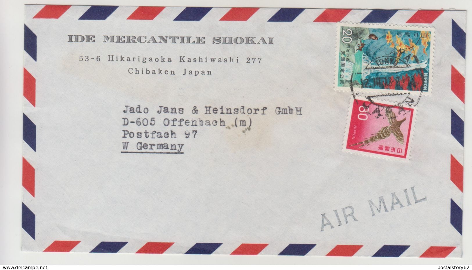 Chibaken,Tokio Japan. Cover To Germany 1973 - Storia Postale