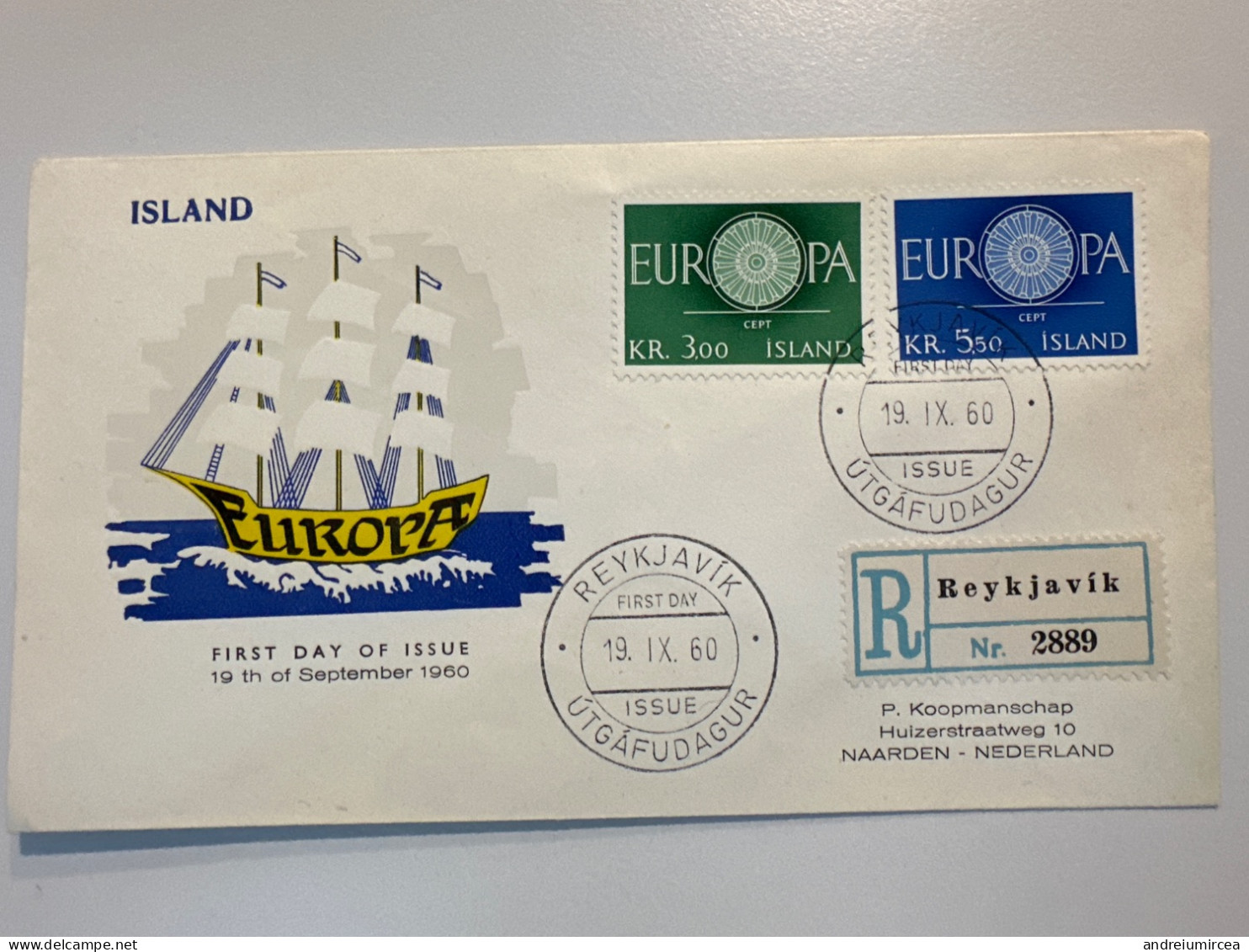 1960 Island FDC Europa CEPT - FDC