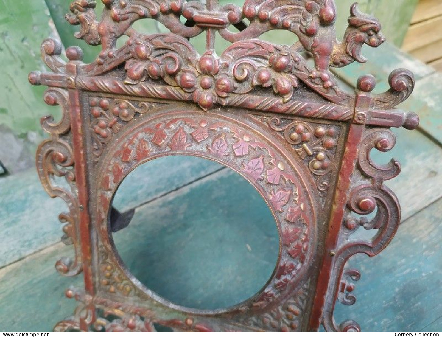 Cadre Photo ou Cadran d'horloge en Bronze Style Renaissance