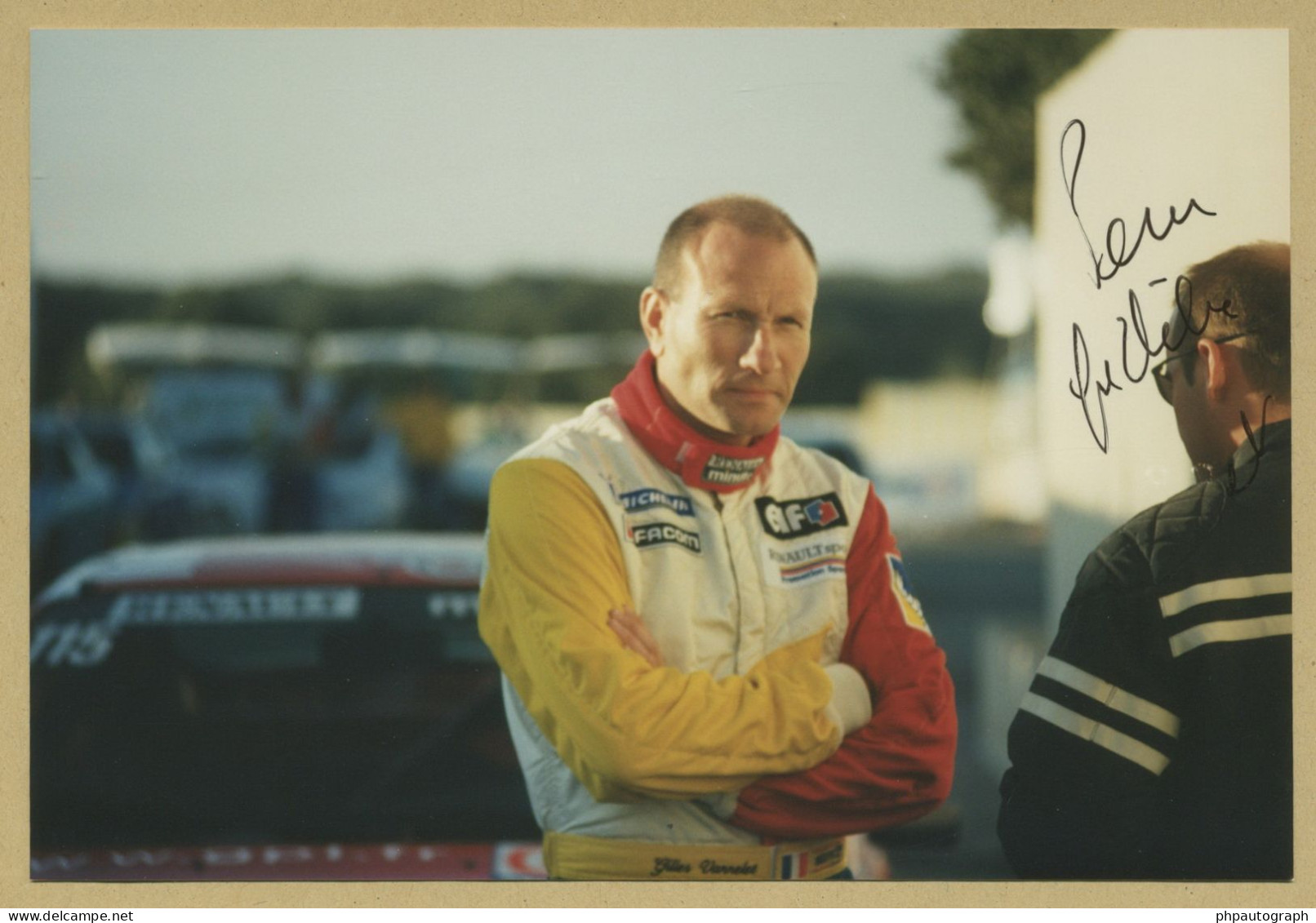 Gilles Vannelet - Pilote Automobile Français - Photo Originale Dédicacée - 1999 - Sportief