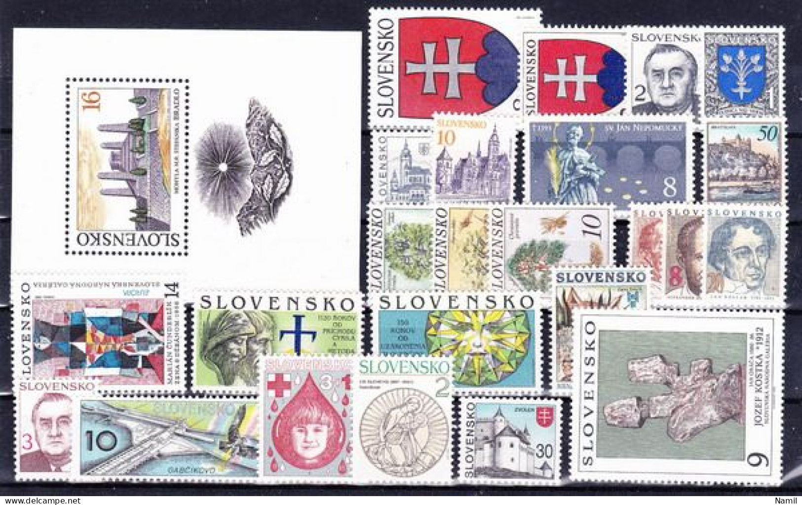 ** Slovaquie 1993 Mi 162-186, (MNH)** L'année Complete - Années Complètes