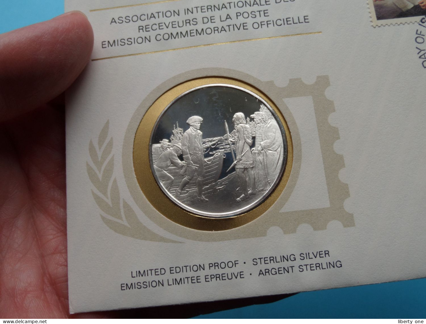 En L'honneur Du Voyage Capt. JAMES COOK Au Canada > Edit. PROOF Sterling SILVER ( +/- 25 Gr ) Int. Soc. Of POSTMASTERS ! - 1971-1980