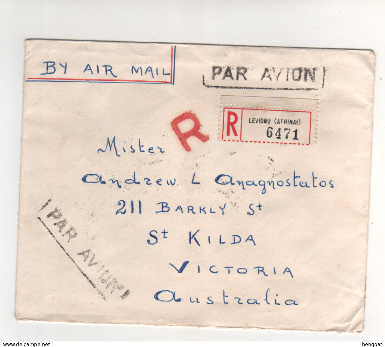 8 Timbres, Stamps Sur Lettre Recommandée, Registered Cover , Mail Du 19/11/63 Enveloppe Complète - Cartas & Documentos