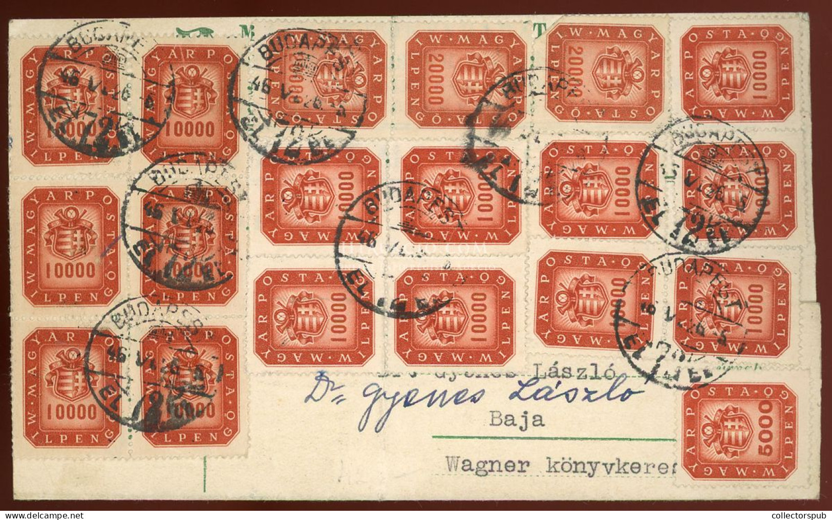 BUDAPEST 1946.05. Dekoratív Inflációs Levlap, érdekes Inflációs Tartalommal Bajára Küldve - Gebruikt