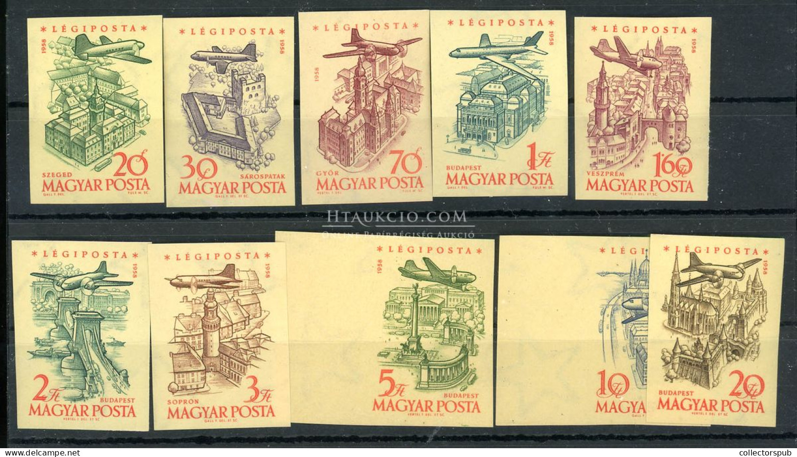 1958. Repülő, Vágott Sor - Used Stamps