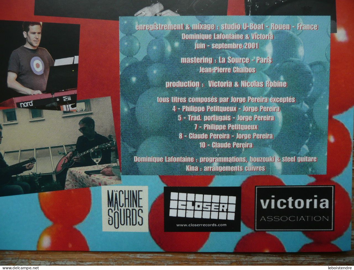 RARE 33 T LP VINYLE ROUGE RED + CD DANS POCHETTE VICTORIA RAIN EXEMPLAIRE NUMEROTE LA MACHINE A SOURDS NO PAYPAL !!!