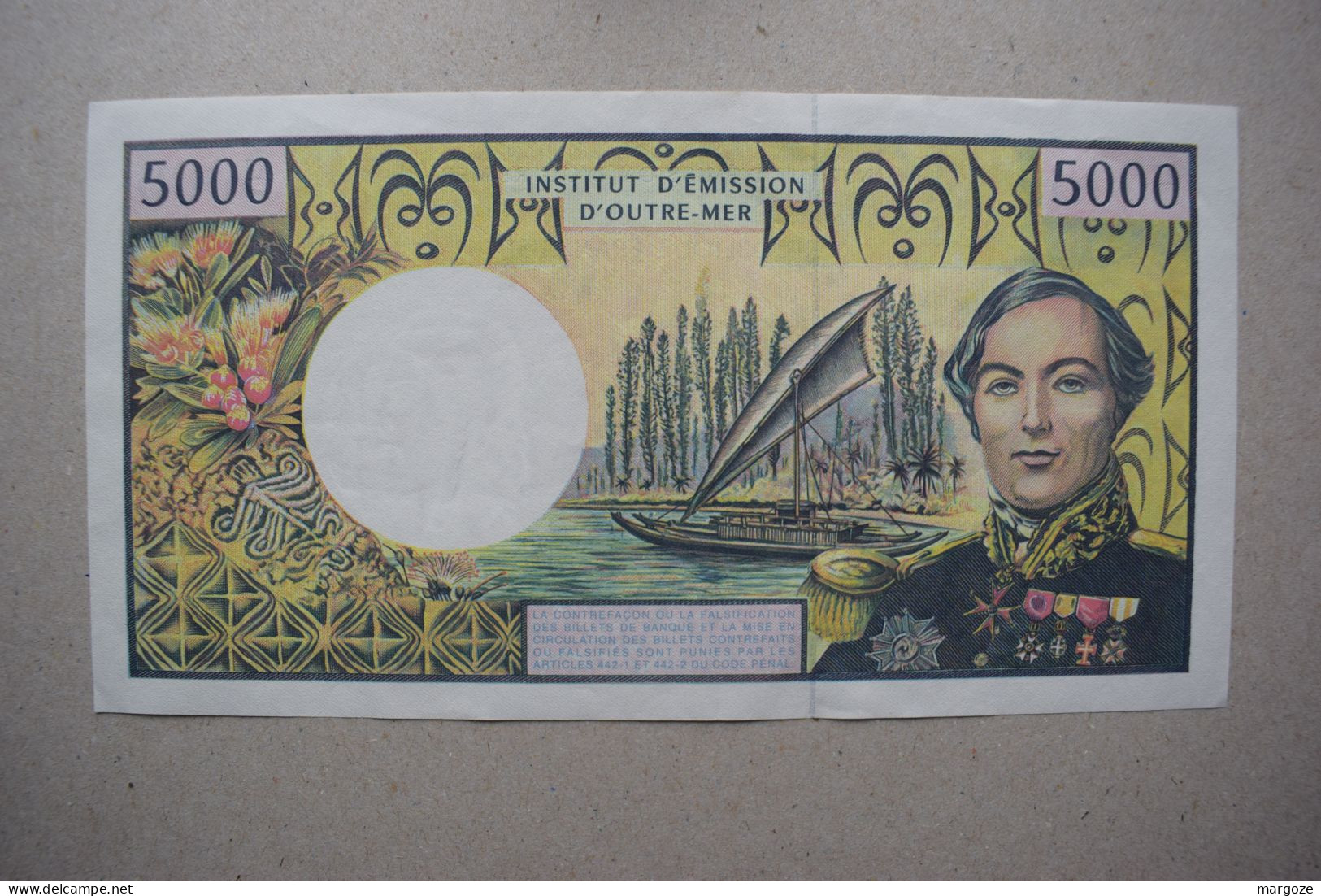 5000 Francs Pacifique Institut D'Émission D'Outre-Mer ND (1992-2010) P3i V.015 - French Pacific Territories (1992-...)