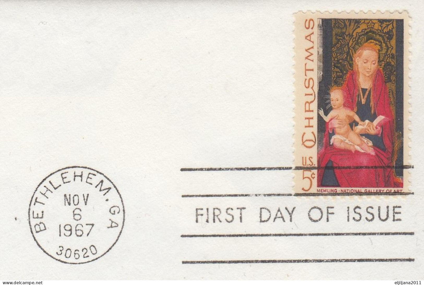 Action !! SALE !! 50 % OFF !! ⁕ USA 1967 ⁕ FDC Cover Christmas ⁕ Bethlehem First Day Of Issue - 1961-1970