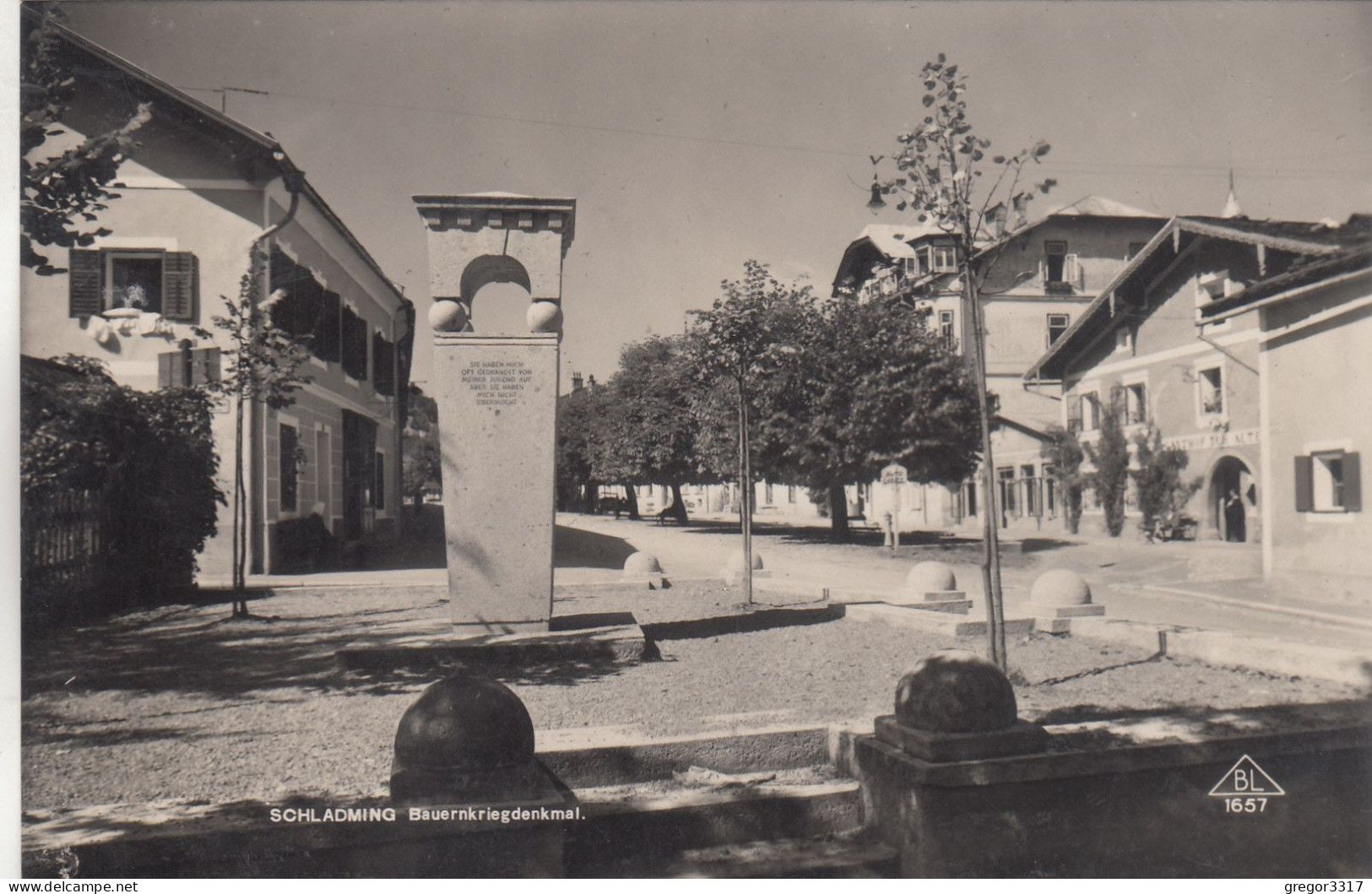 D6507) SCHLADMING - BAUERNKRIEGDENKMAL - Häuser Straße ALT !! 1930 - Schladming