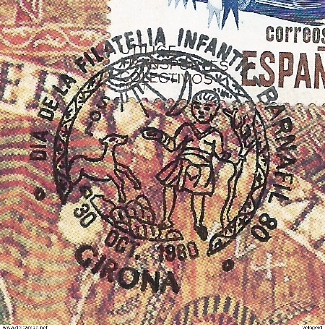 España. Spain. 1980. Matasello Especial. Special Postmark. Filatelia Infantil. Girona. BARNAFIL '80 - Máquinas Franqueo (EMA)