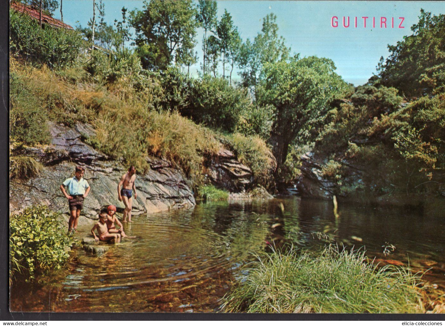 España - Circa 1970 - Postcard - Lugo - Guitiriz - Natural Swimming Pool "Siete Molinos" - Lugo