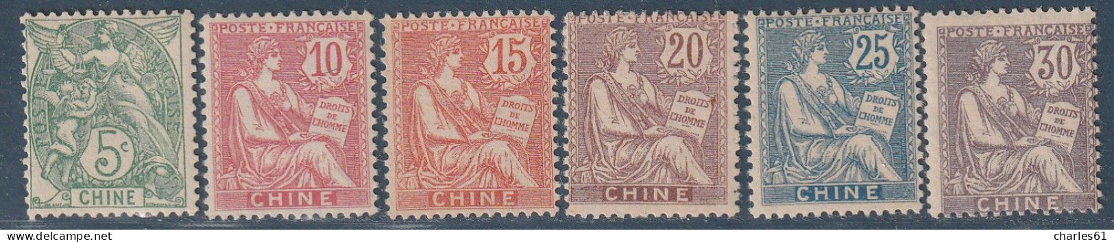 CHINE - N°23 à 28 * (1902-06) - Neufs