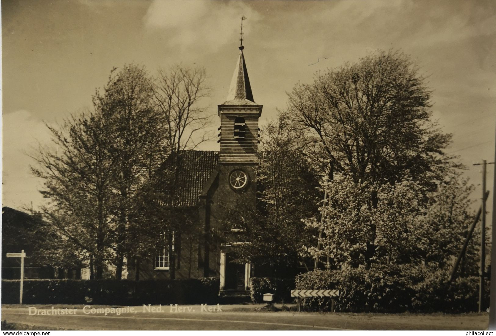 Drachtster Compagnie (Drachtstercompagnie) (Frl.) Zicht Ned. Herv. Kerk 1957 - Autres & Non Classés