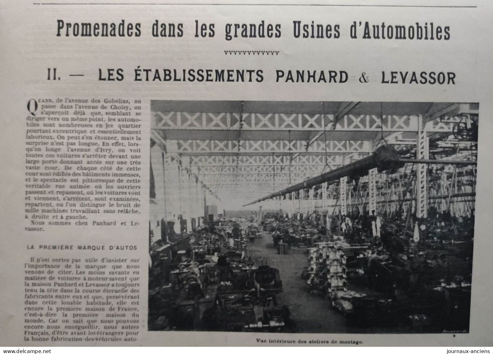 1900 AUTOMOBILE - LES GRANDES USINES - IVRY - LES ÉTABLISSEMENTS PANHARD LEVASSOR - LA VIE AU GRAND AIR - Autosport - F1
