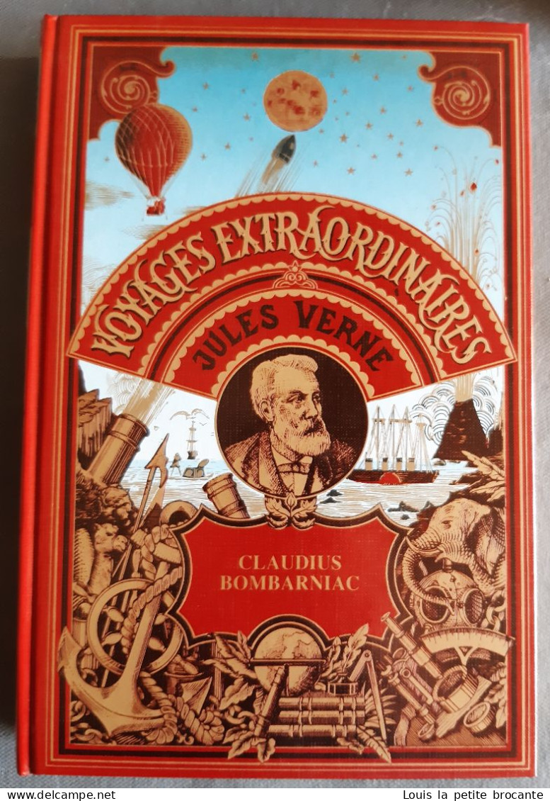 JULES VERNE - Voyages Extraordinaires - Réédition BELLERIVE. Claudius Bombarniac, Très Bon état, 19cm X 28cm - Wholesale, Bulk Lots