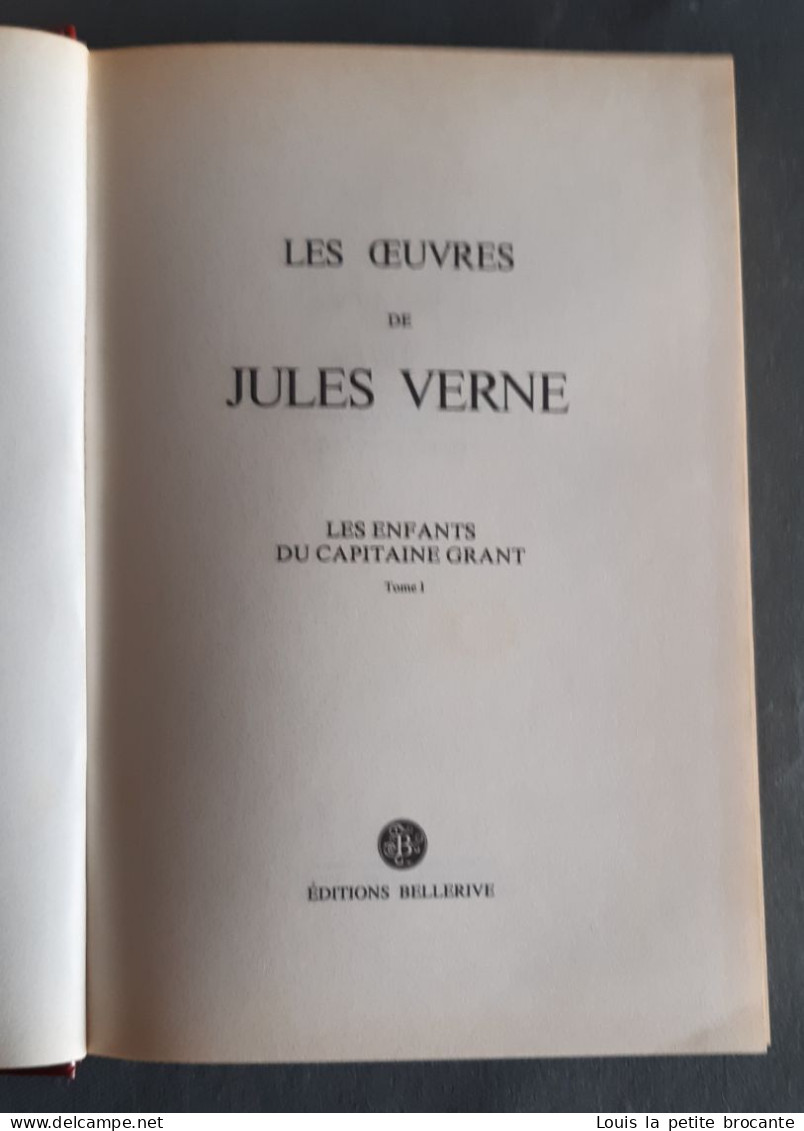 JULES VERNE - Voyages Extraordinaires - Réédition BELLERIVE. Claudius Bombarniac, Très Bon état, 19cm X 28cm - Wholesale, Bulk Lots